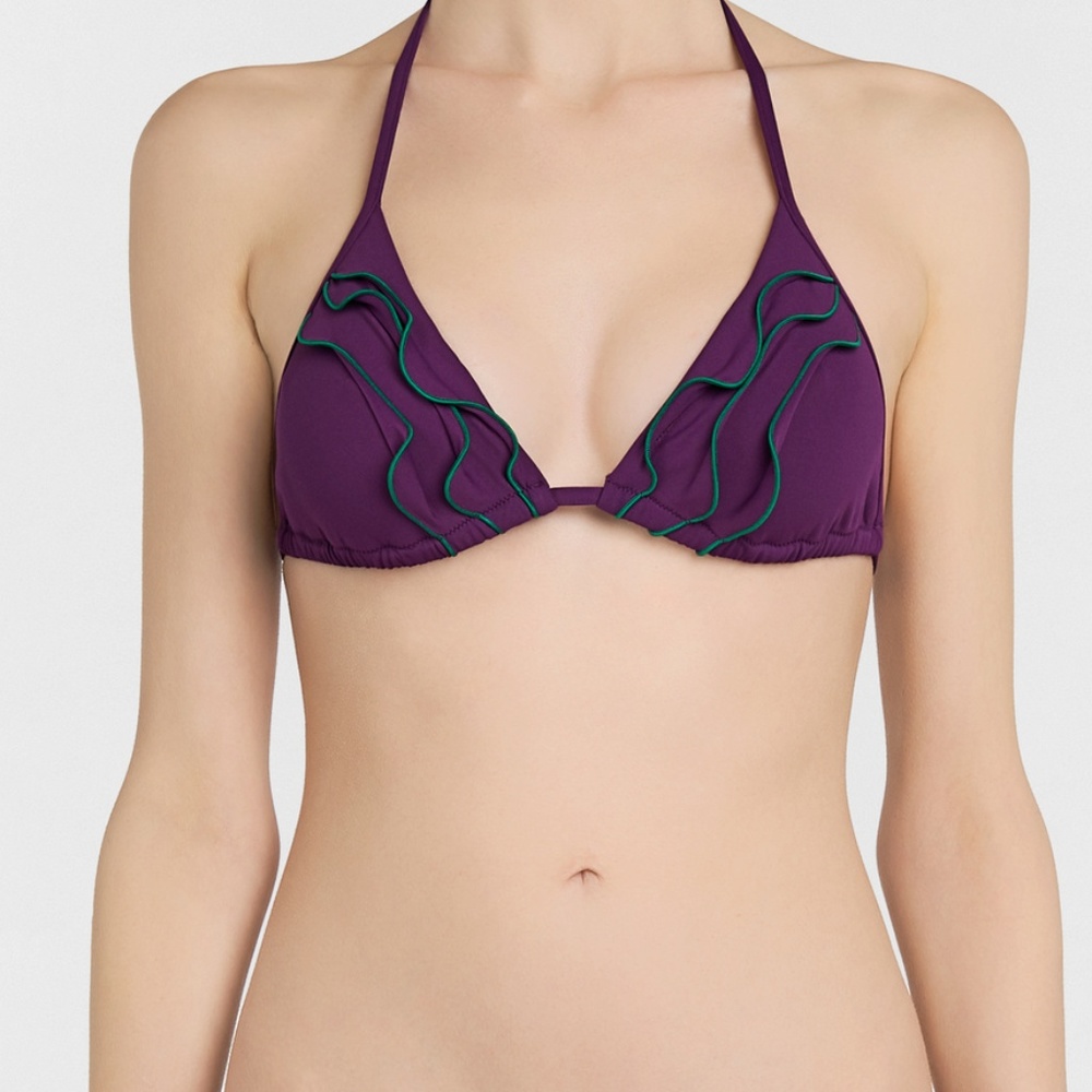 La perla puple bikini top